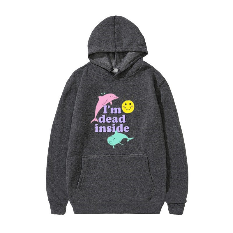 Kvinnohoodie med kreativ design och känguruficka Mirla-Eva Jonsson