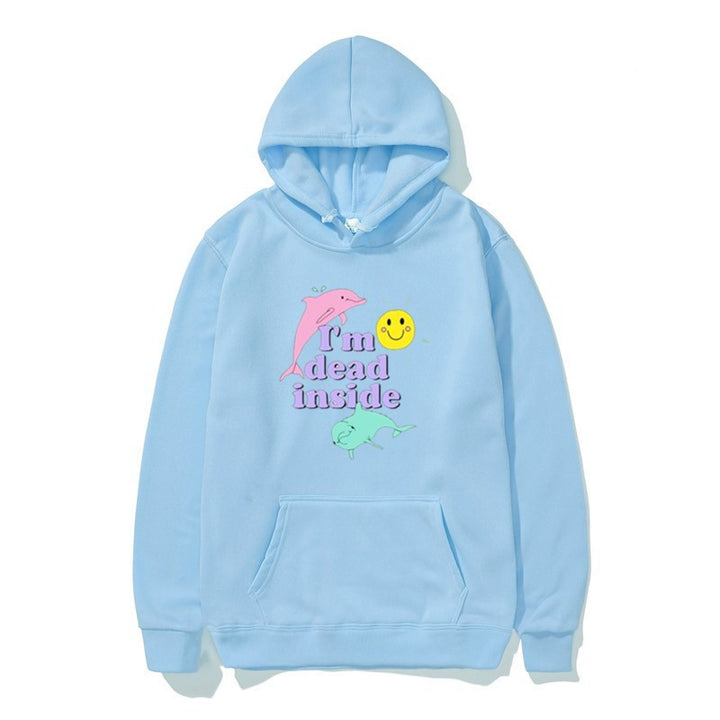 Kvinnohoodie med kreativ design och känguruficka Mirla-Eva Jonsson