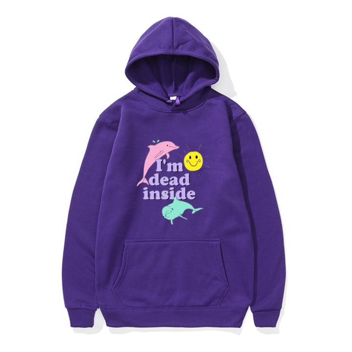 Kvinnohoodie med kreativ design och känguruficka Mirla-Eva Jonsson