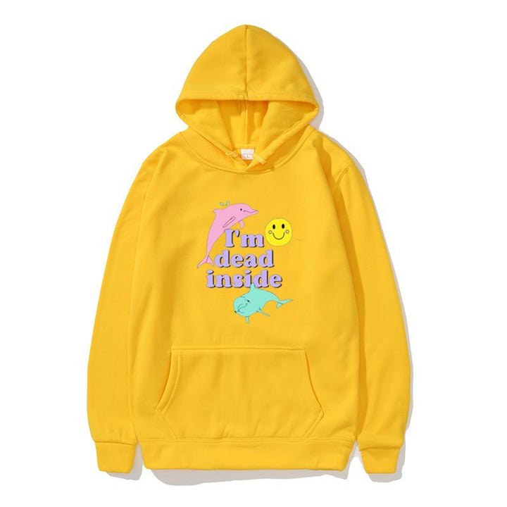 Kvinnohoodie med kreativ design och känguruficka Mirla-Eva Jonsson