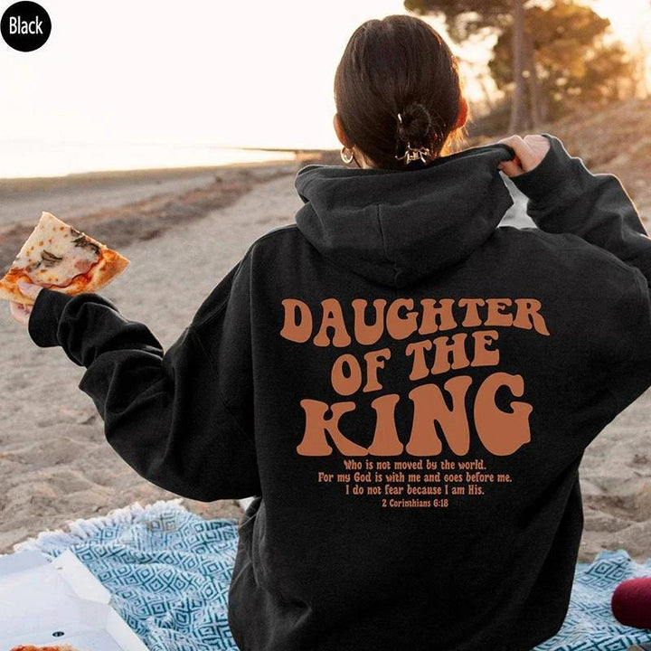 Kvinnohoodie med motiverande text Mirla-Eva Jonsson