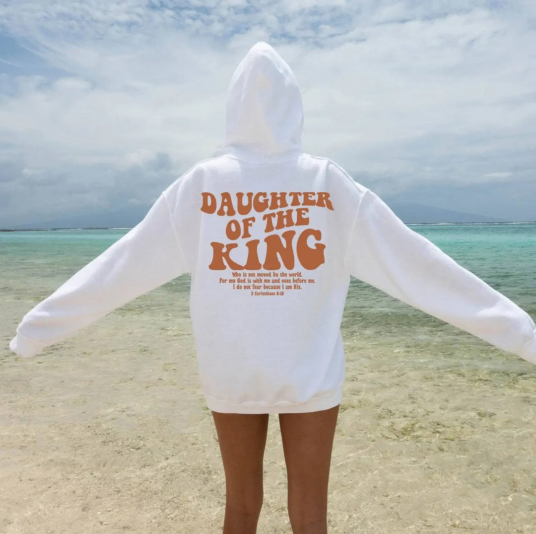 Kvinnohoodie med motiverande text Mirla-Eva Jonsson