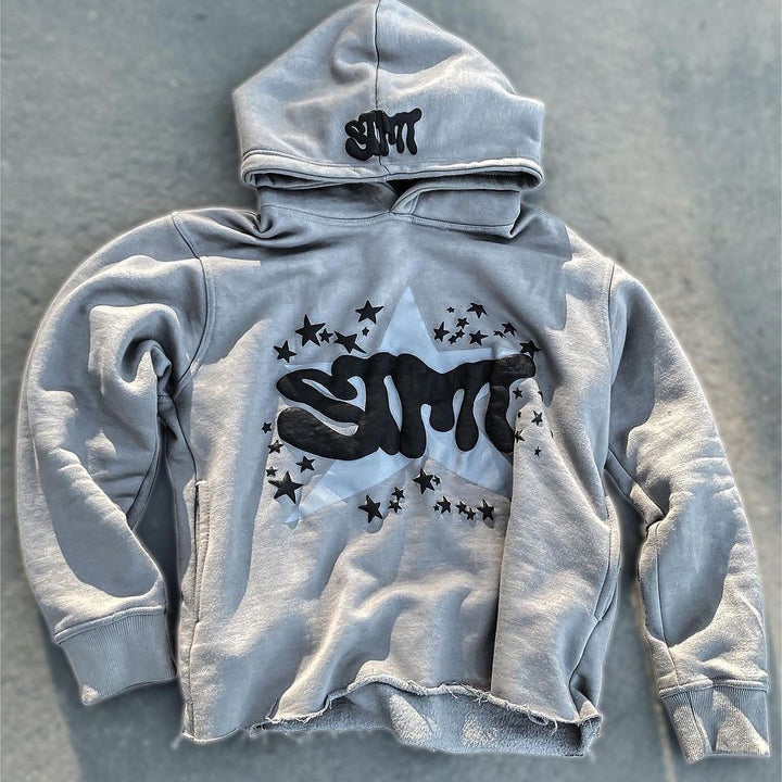 Kvinnohoodie med trendig grafisk design Mirla-Eva Jonsson