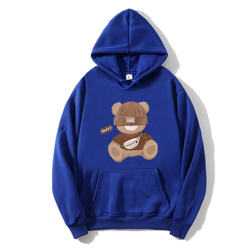 Kvinnohoodie med unikt björnmotiv Mirla-Eva Jonsson