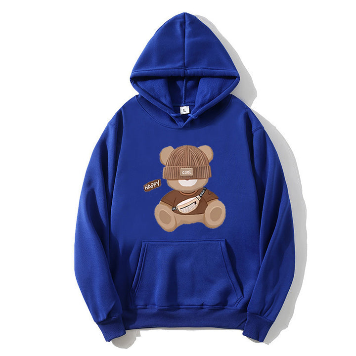 Kvinnohoodie med unikt björnmotiv Mirla-Eva Jonsson