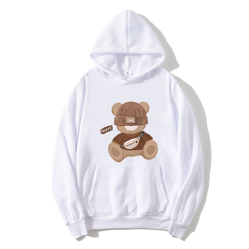 Kvinnohoodie med unikt björnmotiv Mirla-Eva Jonsson