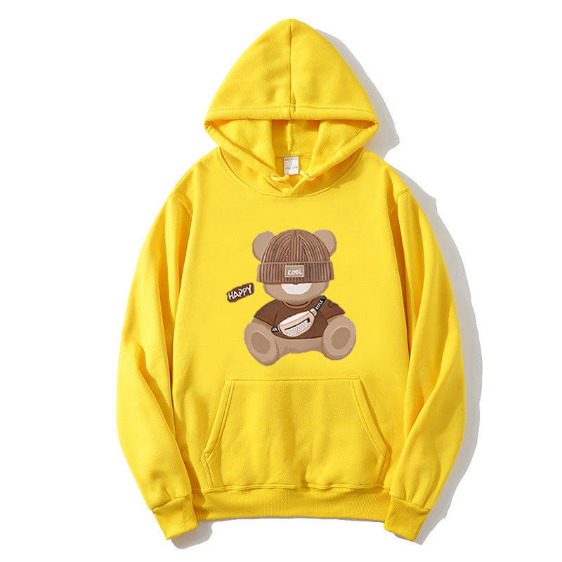 Kvinnohoodie med unikt björnmotiv Mirla-Eva Jonsson