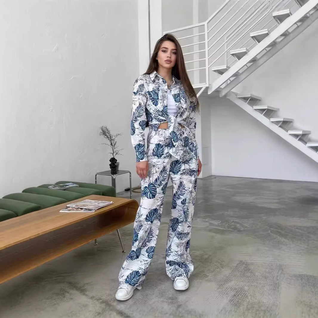 Kvinnor Avslappnad Fritid-Lounge-Set med Blommönster Mirla-Eva Jonsson