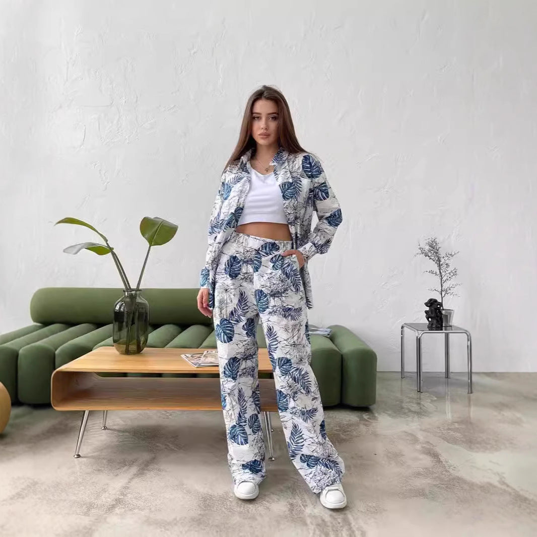 Kvinnor Avslappnad Fritid-Lounge-Set med Blommönster Mirla-Eva Jonsson