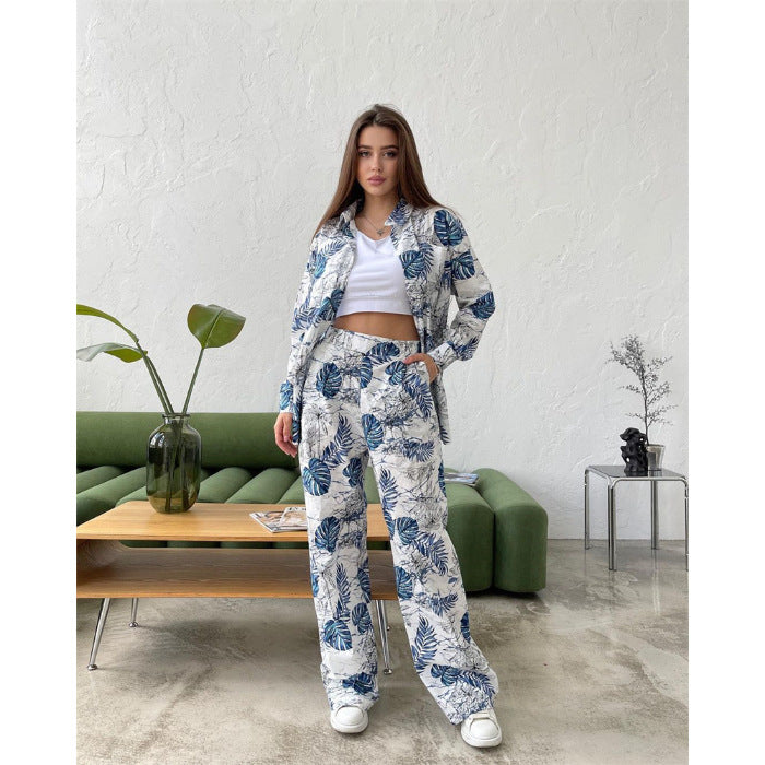 Kvinnor Avslappnad Fritid-Lounge-Set med Blommönster Mirla-Eva Jonsson