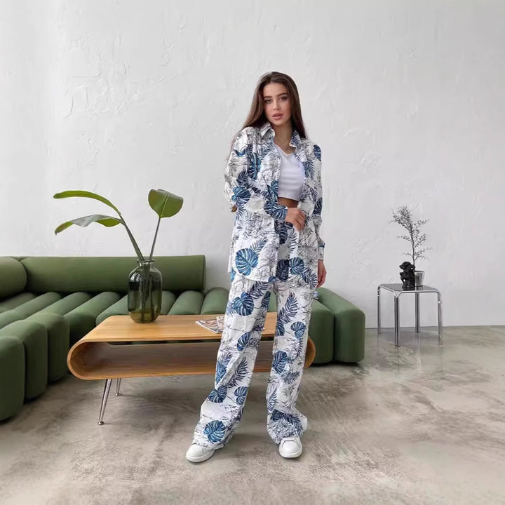 Kvinnor Avslappnad Fritid-Lounge-Set med Blommönster Mirla-Eva Jonsson