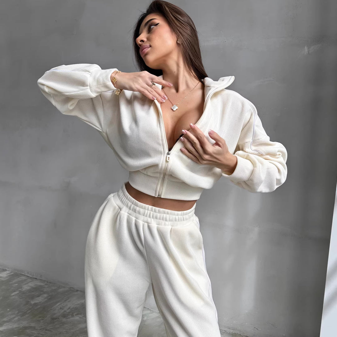 Kvinnor Avslappnad Loungewear Set med Huva och Lös Passform Mirla-Eva Jonsson