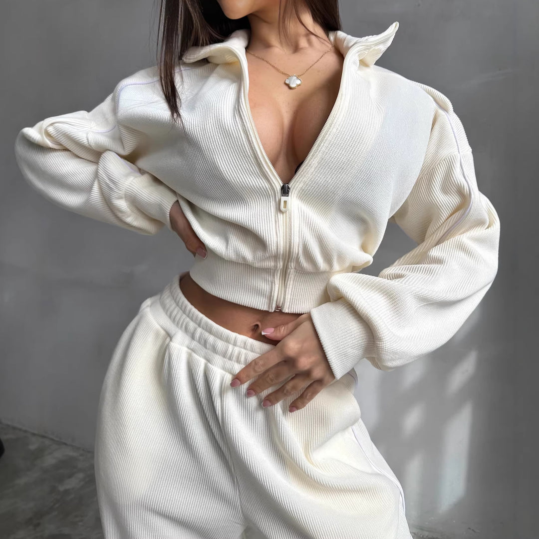 Kvinnor Avslappnad Loungewear Set med Huva och Lös Passform Mirla-Eva Jonsson