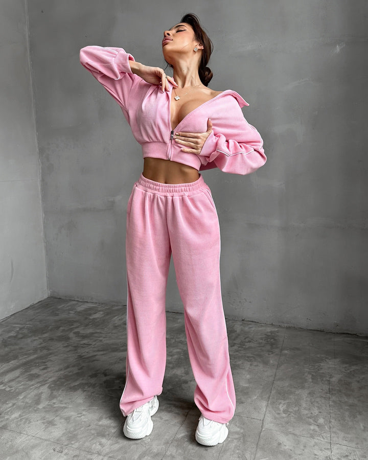 Kvinnor Avslappnad Loungewear Set med Huva och Lös Passform Mirla-Eva Jonsson