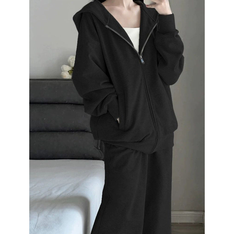 Kvinnor Bekväm Oversized Träningsdräkt med Huva och Sidofickor Mirla-Eva Jonsson