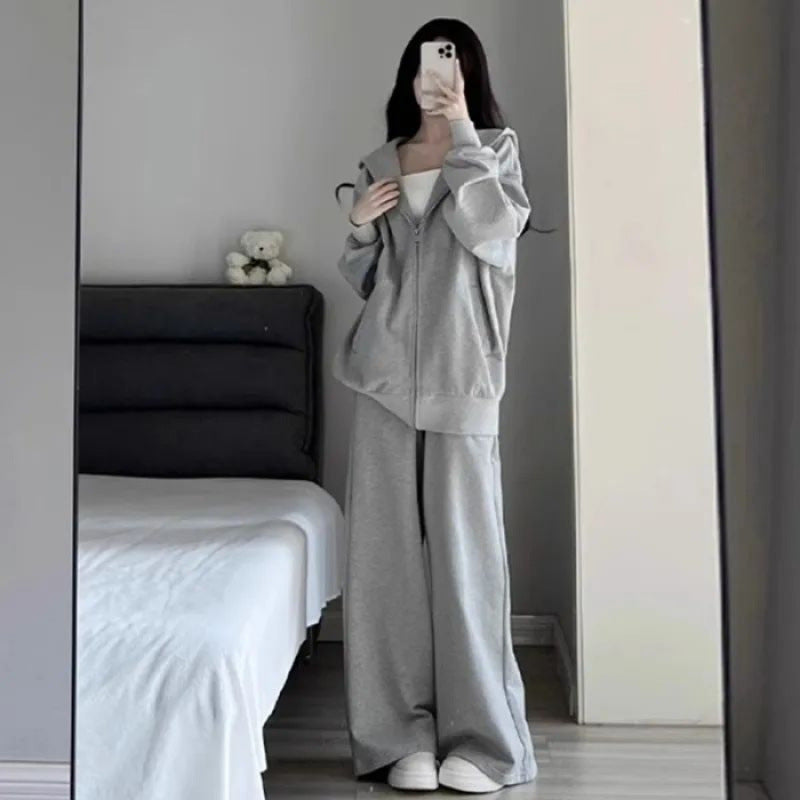 Kvinnor Bekväm Oversized Träningsdräkt med Huva och Sidofickor Mirla-Eva Jonsson