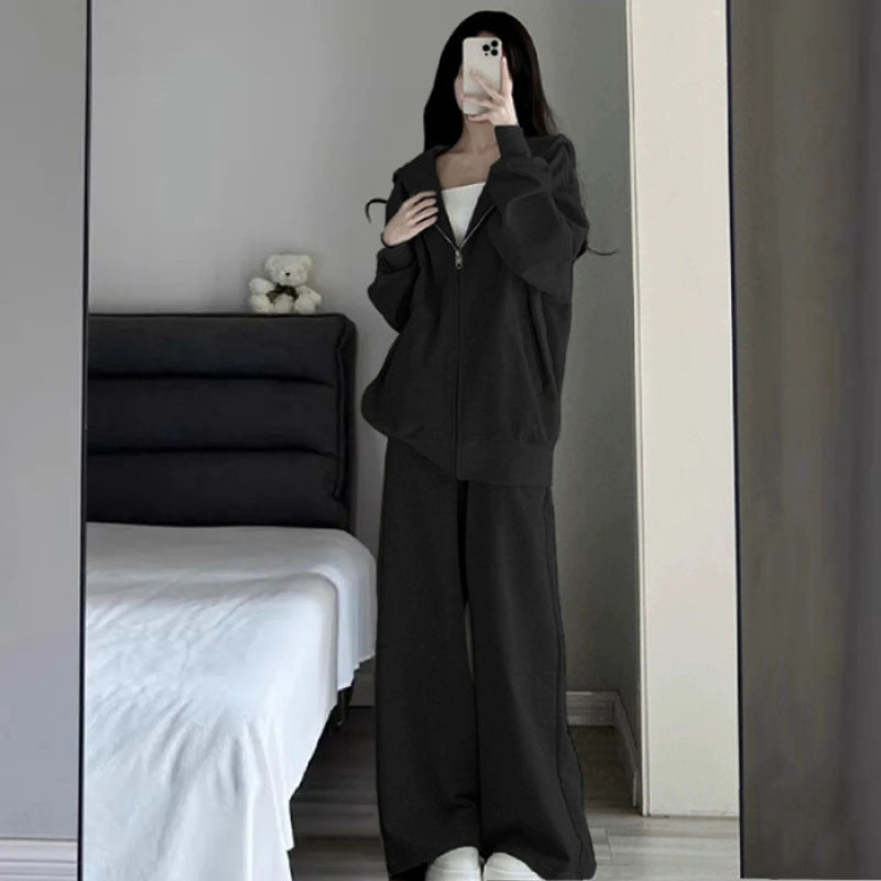 Kvinnor Bekväm Oversized Träningsdräkt med Huva och Sidofickor Mirla-Eva Jonsson