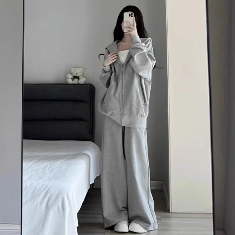 Kvinnor Bekväm Oversized Träningsdräkt med Huva och Sidofickor Mirla-Eva Jonsson