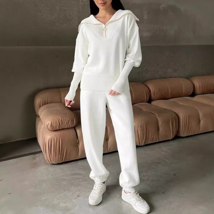 Kvinnor Bekväma Loungewear-set med Hoodie och elastisk midja Mirla-Eva Jonsson