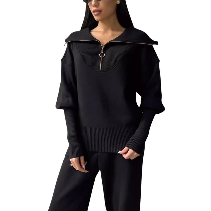 Kvinnor Bekväma Loungewear-set med Hoodie och elastisk midja Mirla-Eva Jonsson