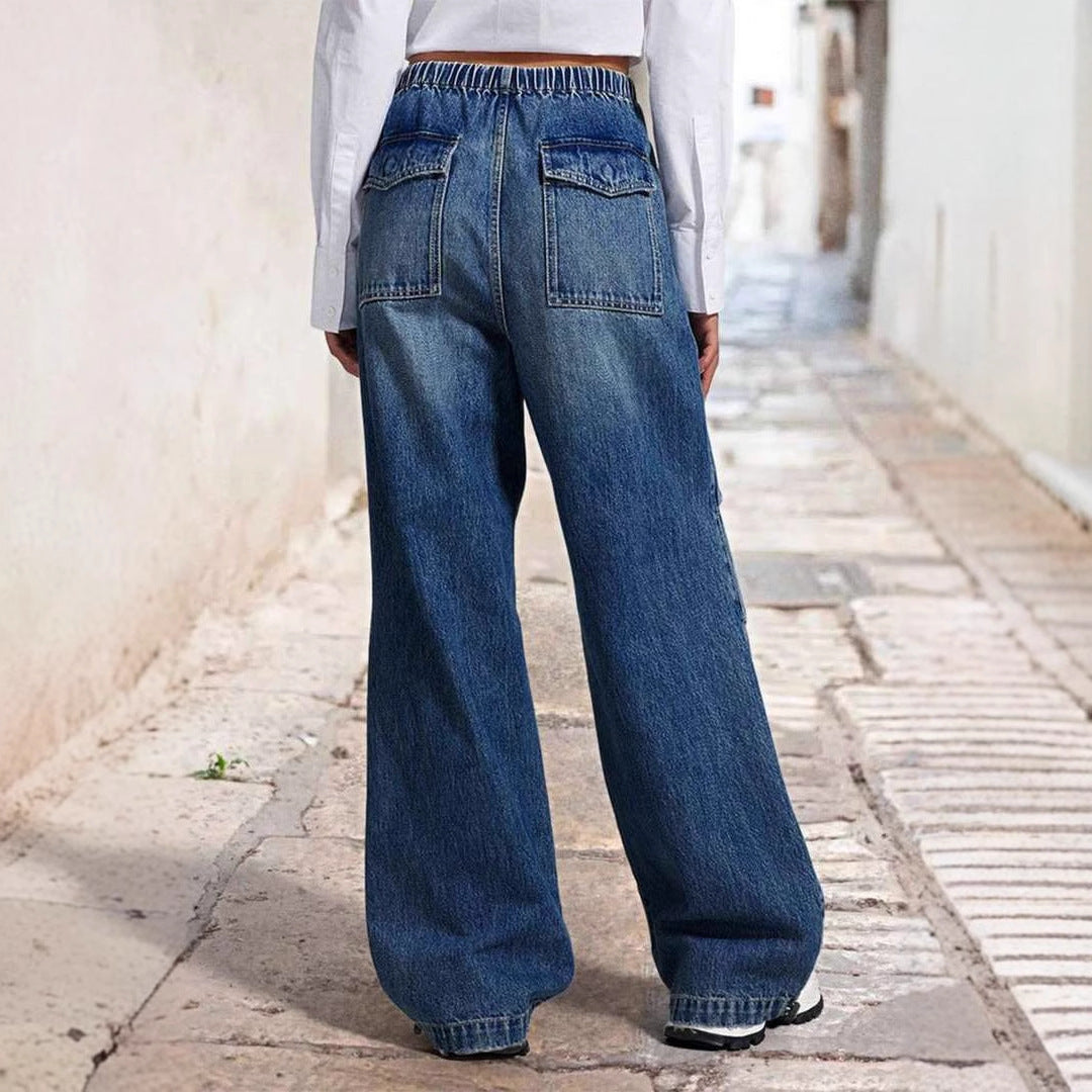 Kvinnor Bekväma vida jeans i avslappnad urban stil Mirla-Eva Jonsson