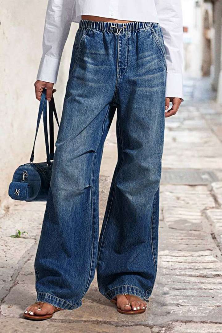 Kvinnor Bekväma vida jeans i avslappnad urban stil Mirla-Eva Jonsson
