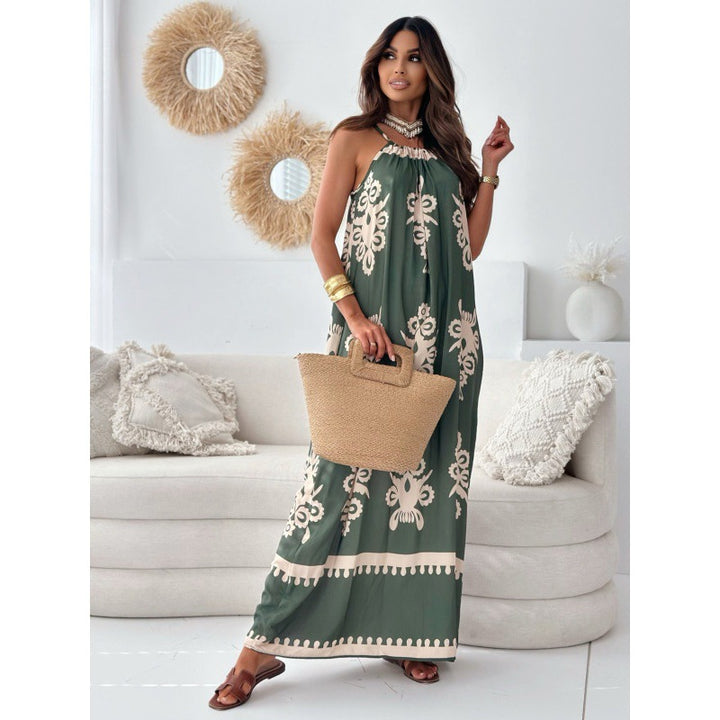 Kvinnor Bohemian Halterneck Maxi Klänning Eva Jonsson-Eva Jonsson