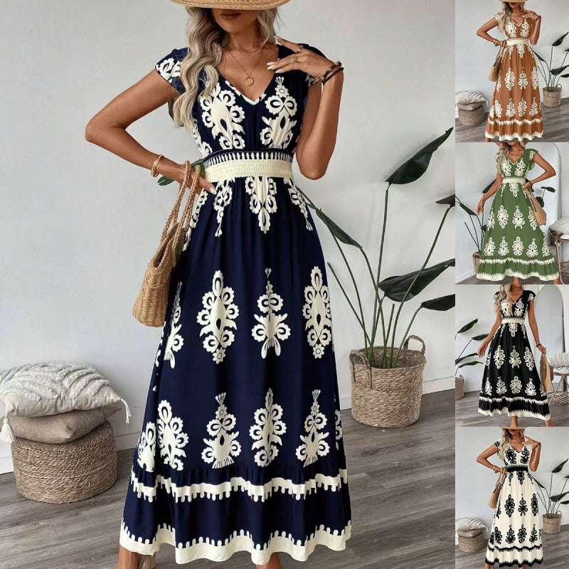 Kvinnor Bohemian Maxi Klänning med A-linjär Silhouette Eva Jonsson-Eva Jonsson