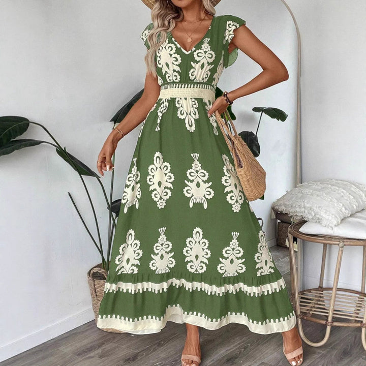 Kvinnor Bohemian Maxi Klänning med A-linjär Silhouette Eva Jonsson-Eva Jonsson