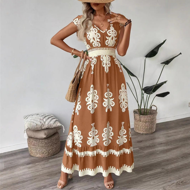 Kvinnor Bohemian Maxi Klänning med A-linjär Silhouette Eva Jonsson-Eva Jonsson