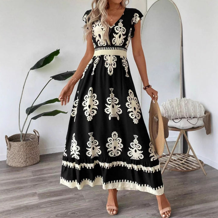 Kvinnor Bohemian Maxi Klänning med A-linjär Silhouette Eva Jonsson-Eva Jonsson