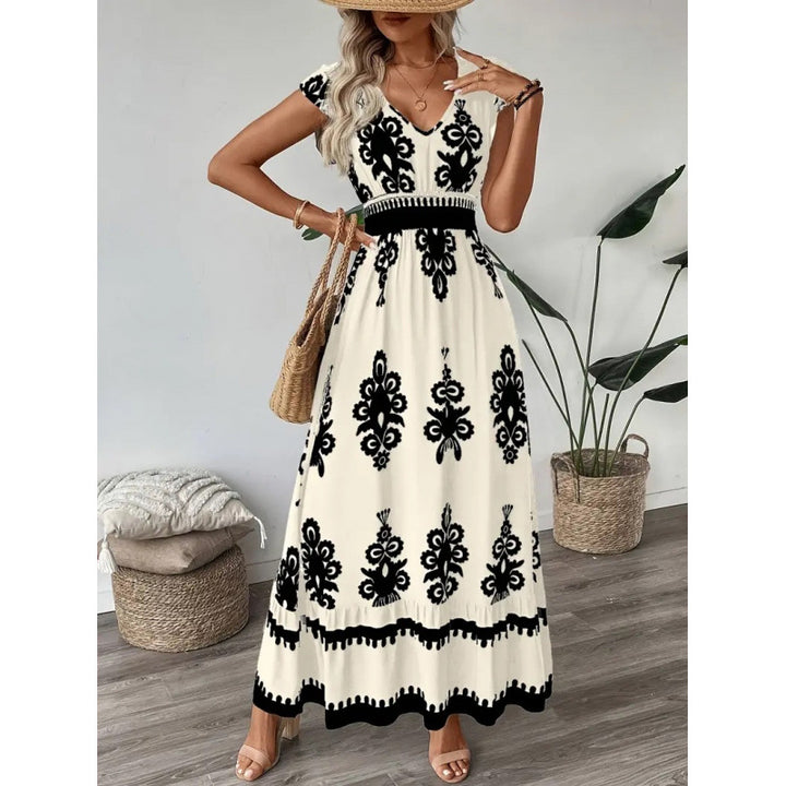 Kvinnor Bohemian Maxi Klänning med A-linjär Silhouette Eva Jonsson-Eva Jonsson