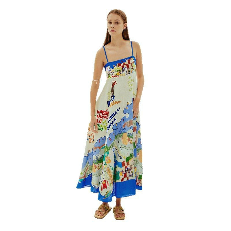 Kvinnor Boho-inspirerad Sommar Maxi Klänning Mirla-Eva Jonsson