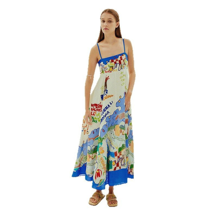 Kvinnor Boho-inspirerad Sommar Maxi Klänning Mirla-Eva Jonsson