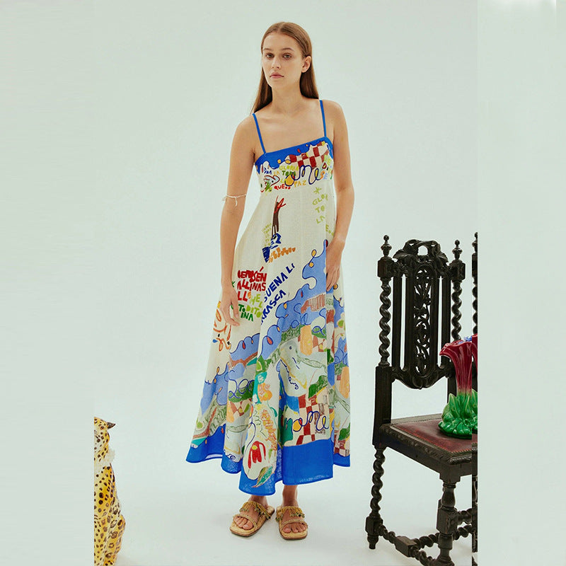 Kvinnor Boho-inspirerad Sommar Maxi Klänning Mirla-Eva Jonsson