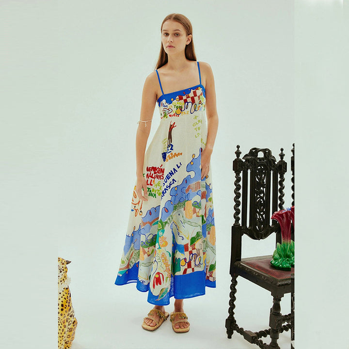 Kvinnor Boho-inspirerad Sommar Maxi Klänning Mirla-Eva Jonsson