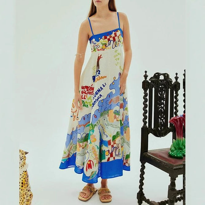 Kvinnor Boho-inspirerad Sommar Maxi Klänning Mirla-Eva Jonsson