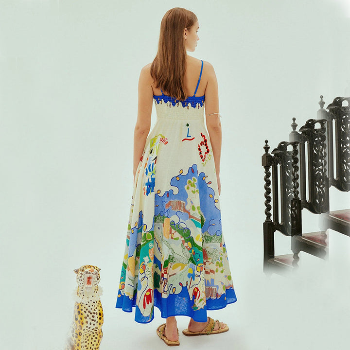 Kvinnor Boho-inspirerad Sommar Maxi Klänning Mirla-Eva Jonsson