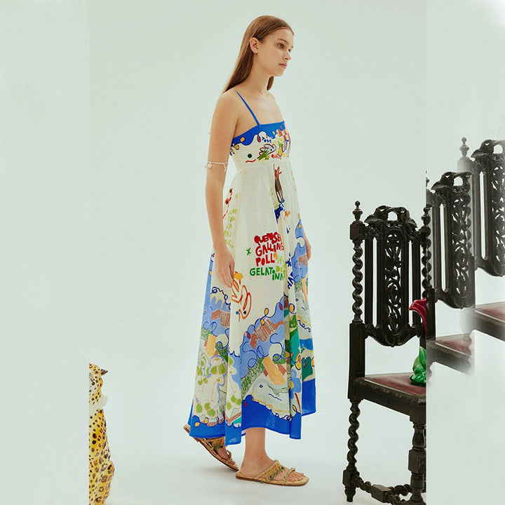 Kvinnor Boho-inspirerad Sommar Maxi Klänning Mirla-Eva Jonsson