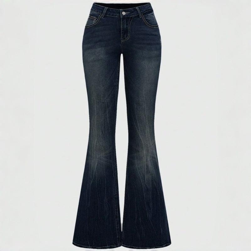 Kvinnor Bootcut Jeans med avancerade broderier och hög midja Mirla-Eva Jonsson