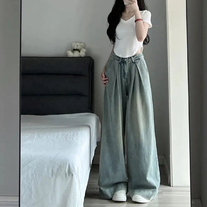 Kvinnor Bred Klipp Hög Midja Jeans Mirla-Eva Jonsson