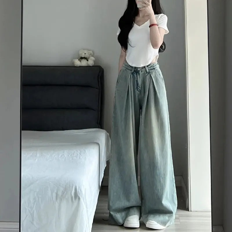 Kvinnor Bred Klipp Hög Midja Jeans Mirla-Eva Jonsson
