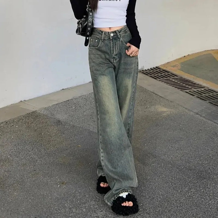 Kvinnor Bred Skär Högmidjade Denim Jeans Mirla-Eva Jonsson
