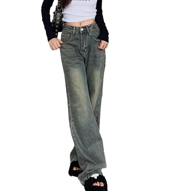 Kvinnor Bred Skär Högmidjade Denim Jeans Mirla-Eva Jonsson