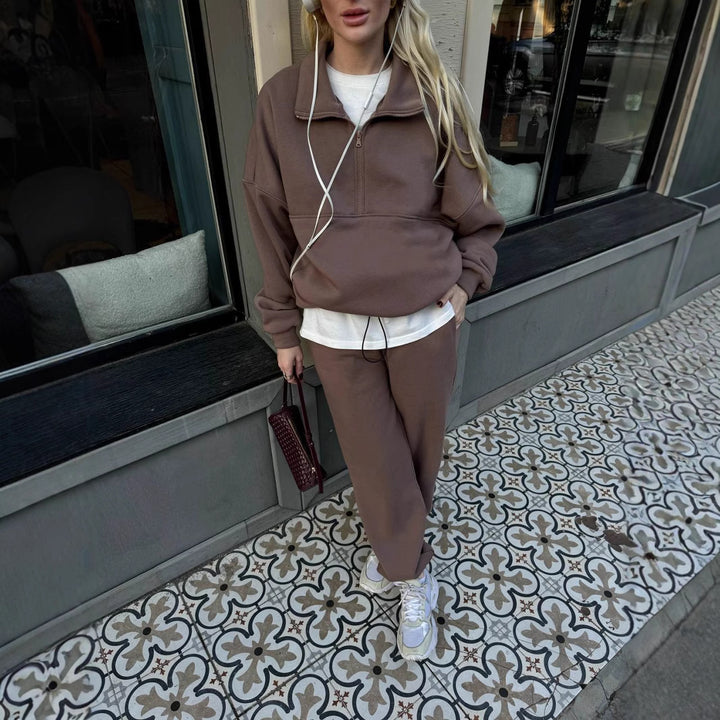 Kvinnor Casual Oversized Hoodie och Joggingbyxor Set Mirla-Eva Jonsson