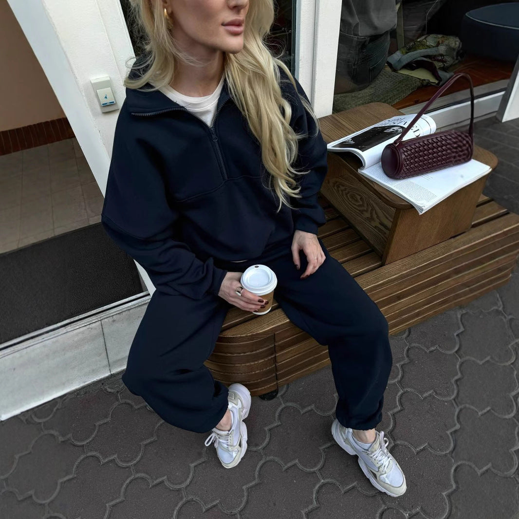 Kvinnor Casual Oversized Hoodie och Joggingbyxor Set Mirla-Eva Jonsson