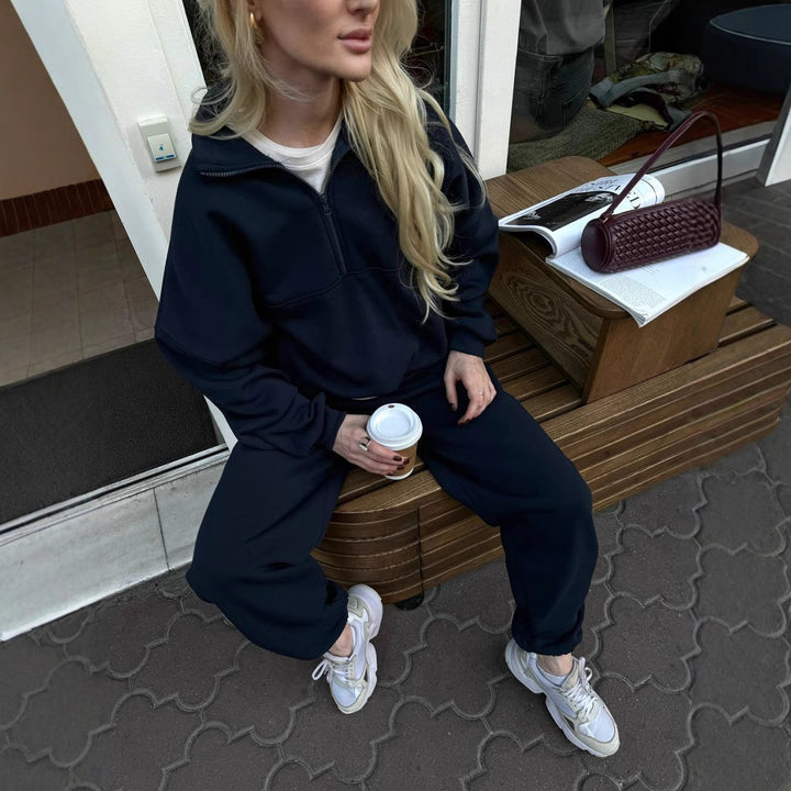 Kvinnor Casual Oversized Hoodie och Joggingbyxor Set Mirla-Eva Jonsson