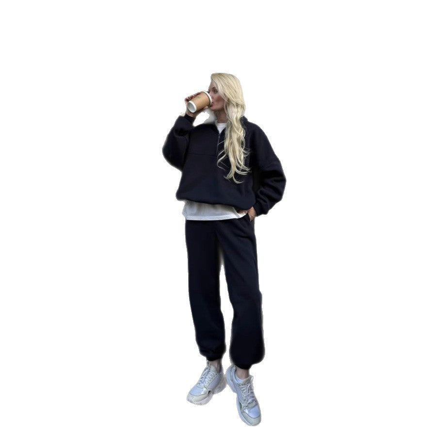 Kvinnor Casual Oversized Hoodie och Joggingbyxor Set Mirla-Eva Jonsson