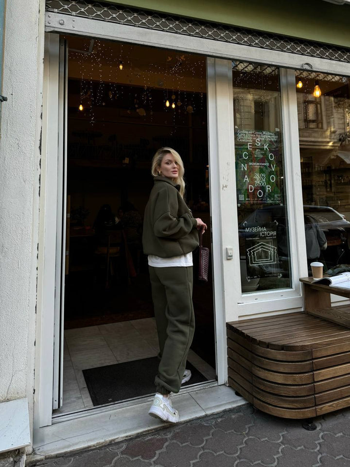 Kvinnor Casual Oversized Hoodie och Joggingbyxor Set Mirla-Eva Jonsson