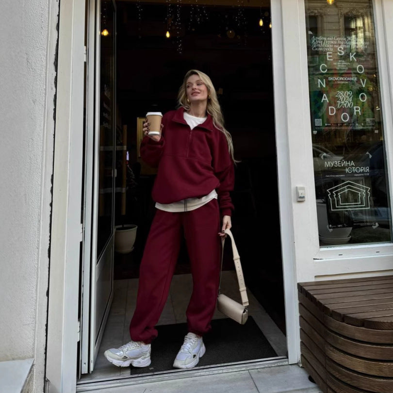 Kvinnor Casual Oversized Hoodie och Joggingbyxor Set Mirla-Eva Jonsson